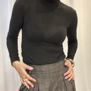 camiseta m/l lana básica cuello alto