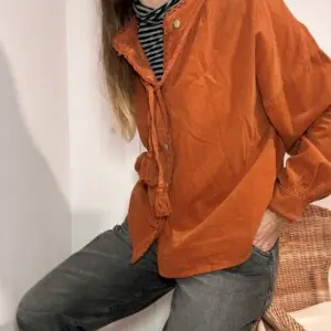 Blusa de pana teja