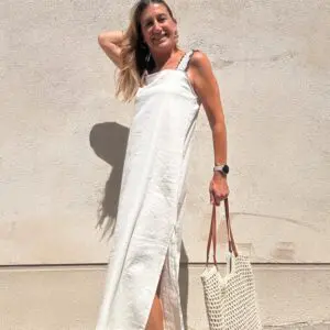 Vestido largo de lino (+Tallas)