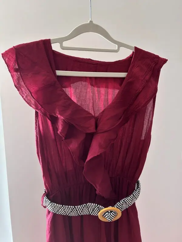 vestido largo escote volante (+colores) - Imagen 3