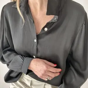 Camisa satinada viscosa y seda(+colores)